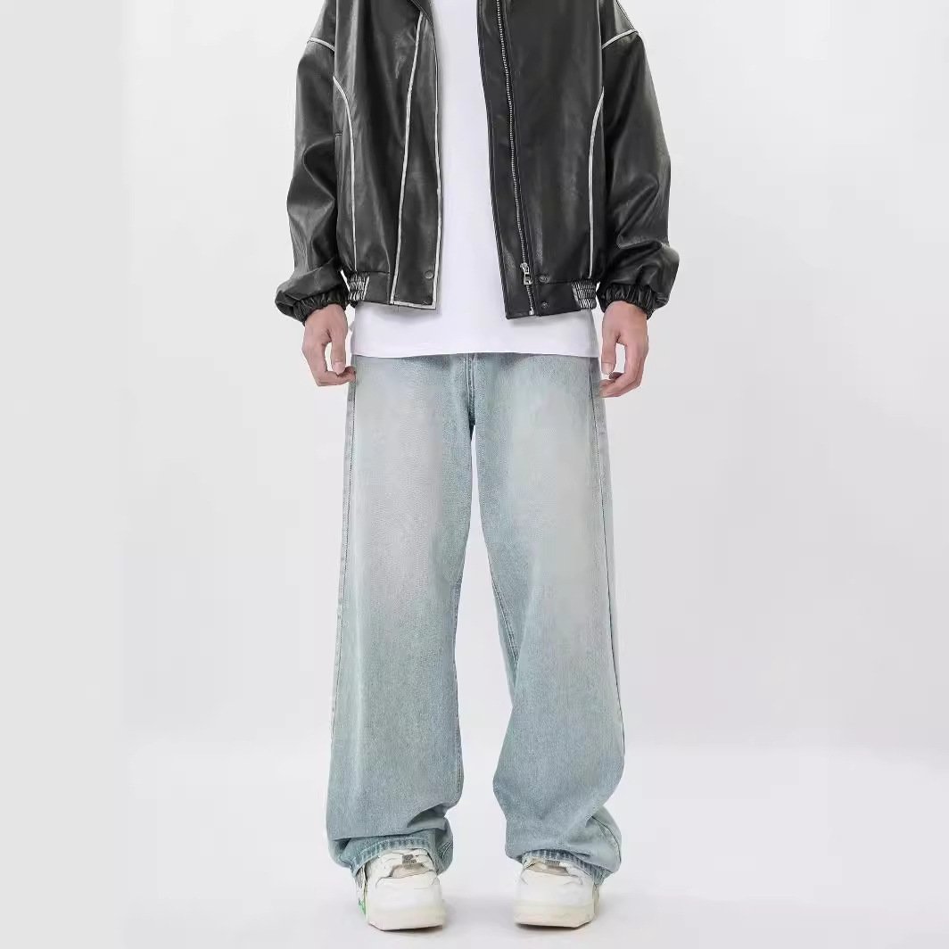 American Retro Denim Trousers For Men