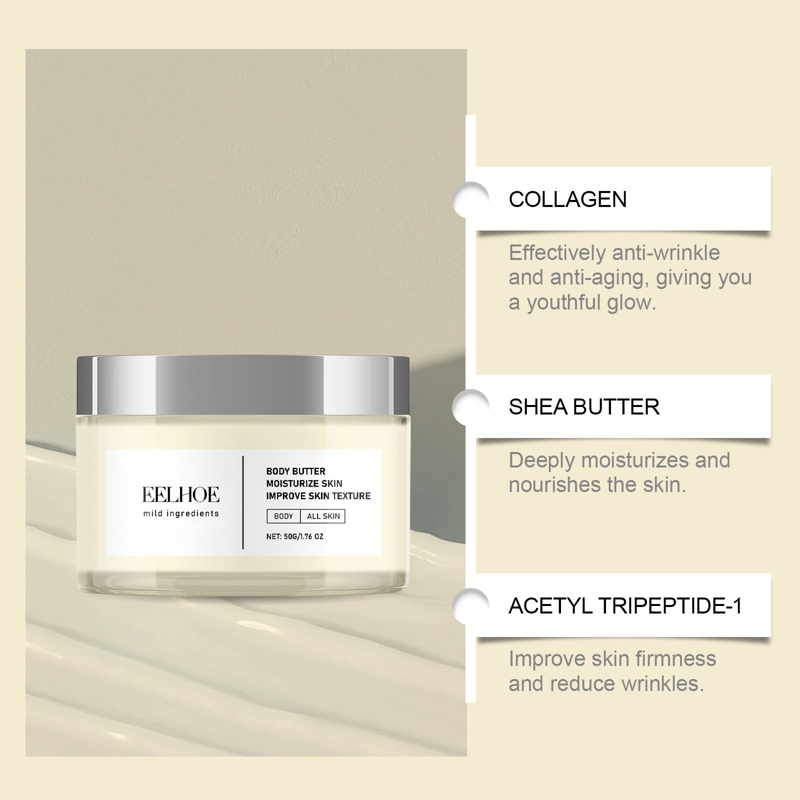 EELHOE Body Moisturizer Hydrates Body Care Moisturizes Tender Skin And Enhances Skin Shine - Image 7
