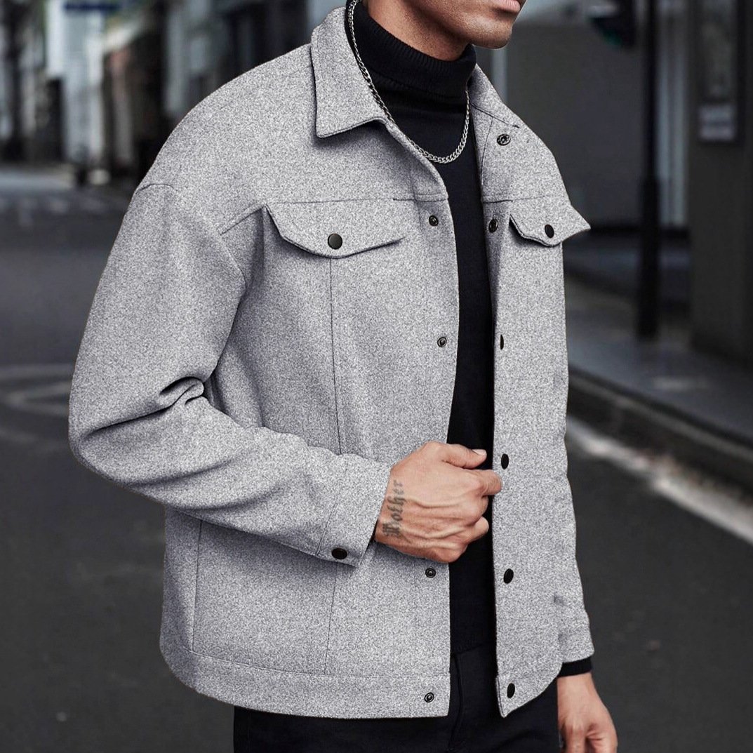 Lapel Woolen New Men’s Casual Sports Jacket