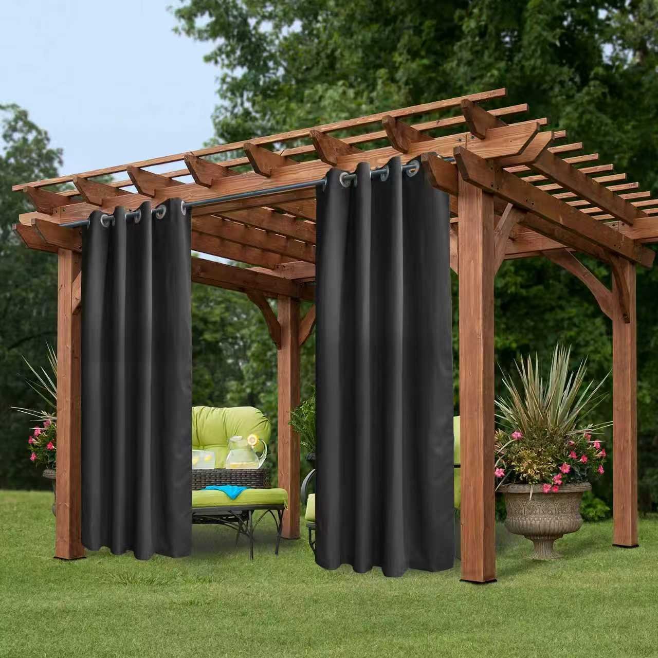 50 In. X 84 In. Indoor Outdoor Grommet Curtain 1 Panel – 3 Color Options Available