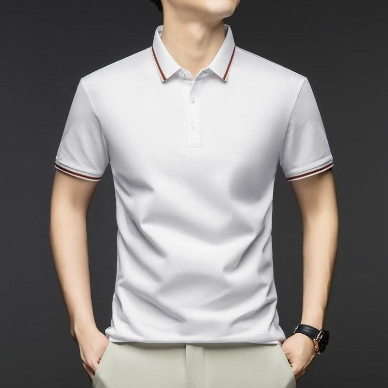 Business-Style Breathable Mens Short-Sleeve T-Shirt