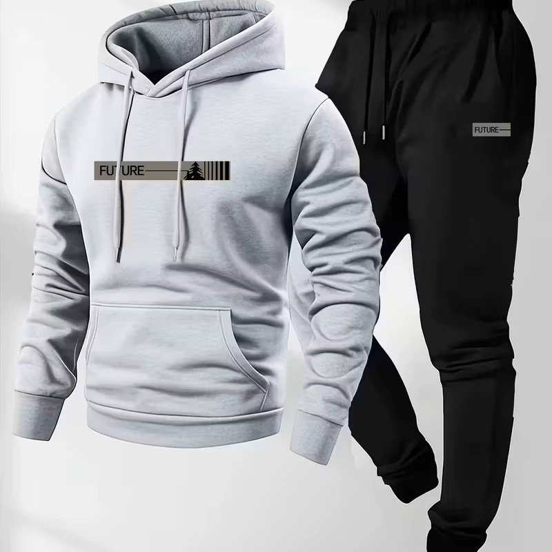 Women’s Loose-fit Hoodie Jacket With Long Sleeves And Matching Pants