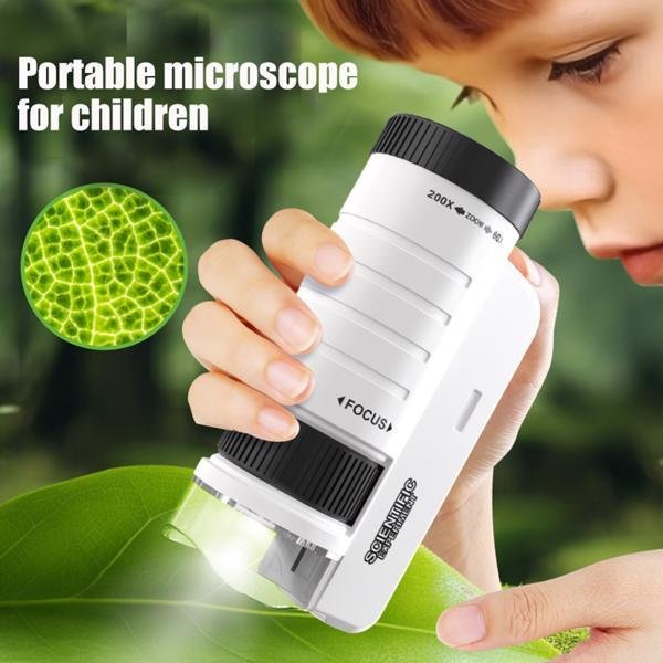 Bio Educational Science Experiment Toy Gift, Microscope For Kids – 5804A Black