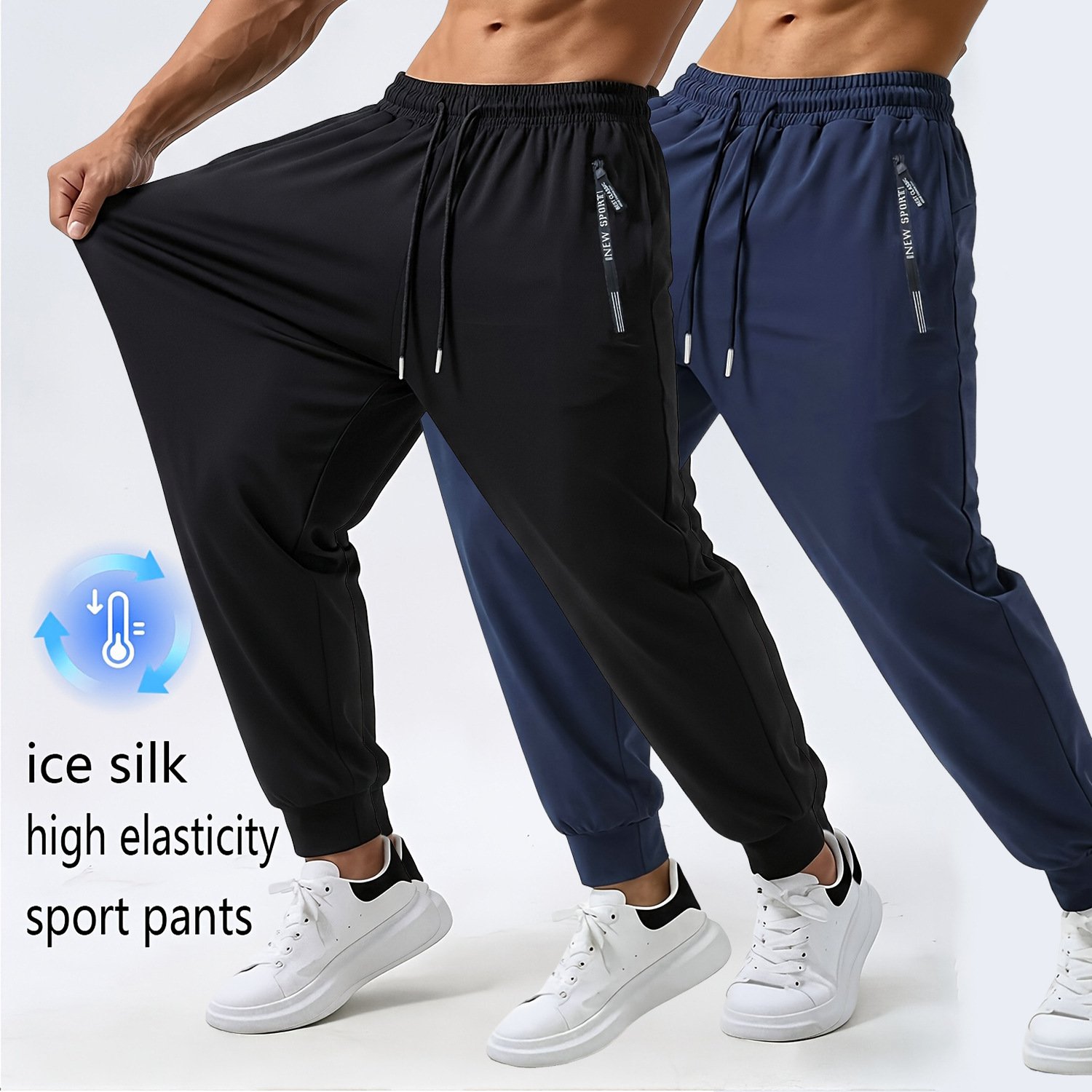 Mens High-Elastic, Quick-Drying Summer Sports And Fitness Pants For Europe And America