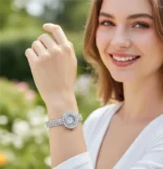 Classic Round Luxe Crystal Watch - Image 2