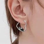 Creative Heart-shaped Hollow-Out Earrings - Image 5