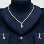 Floral Crystal Pendant Jewelry Set