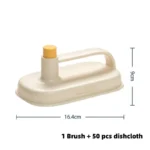 Kitchen Bathroom Toilet Cleaning Magic Brush Glass Wall Cleaning Bath Brush Handle Cleaning Rag Ceramic Window Slot Clean Brush Kitchen Gadgets - Image 3