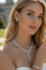 Luxury Baguette Crystal Jewelry Set - Image 2