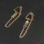 Retro Triangular Leaf Chain Tassel Earrings Trendy - Image 3