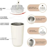 SMEG - Stainless Steel Vacuum Insulated Tumbler Mug - Image 3